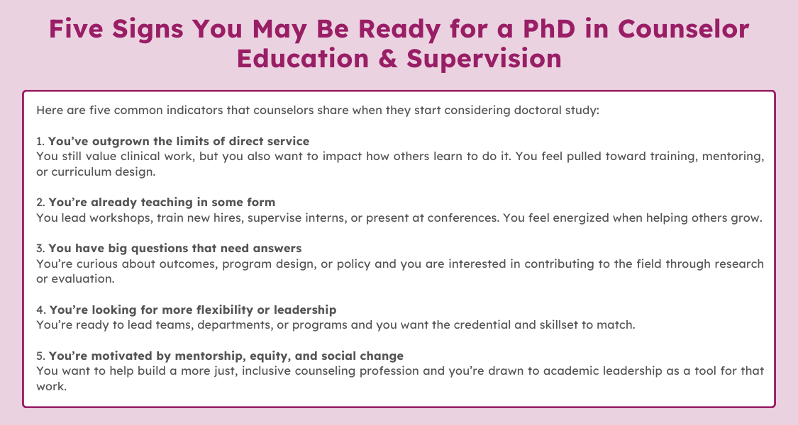 5 Signs you May be ready for a PhD in CES