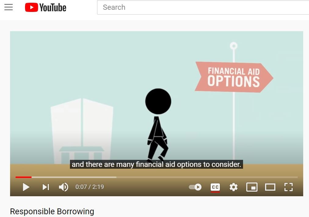 Responsible Borrowing video