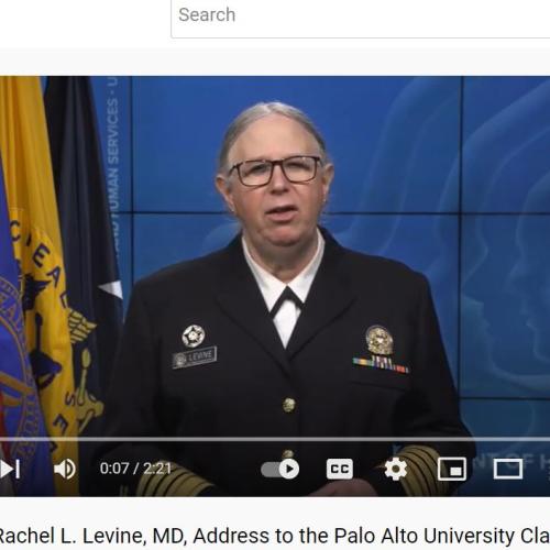 Admiral Levine Commencement Address on Youtube